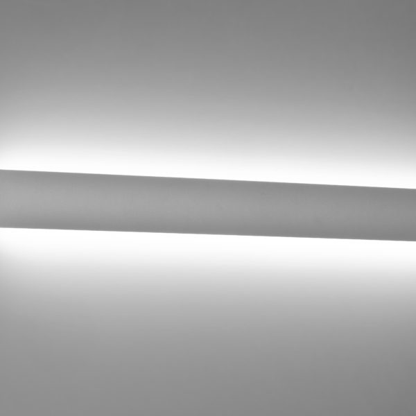 White aluminum wall lamp LED in gypsum large Bar