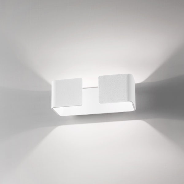 Sanded white LED wall lamp