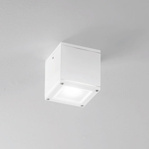 Cubic aluminum ceiling lamp Prysm - White