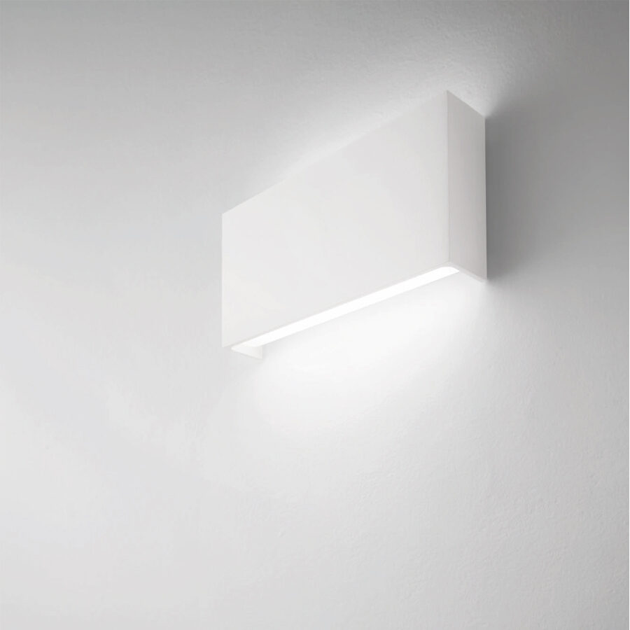 Lampada da parete in alluminio Bar 54 - Bianco