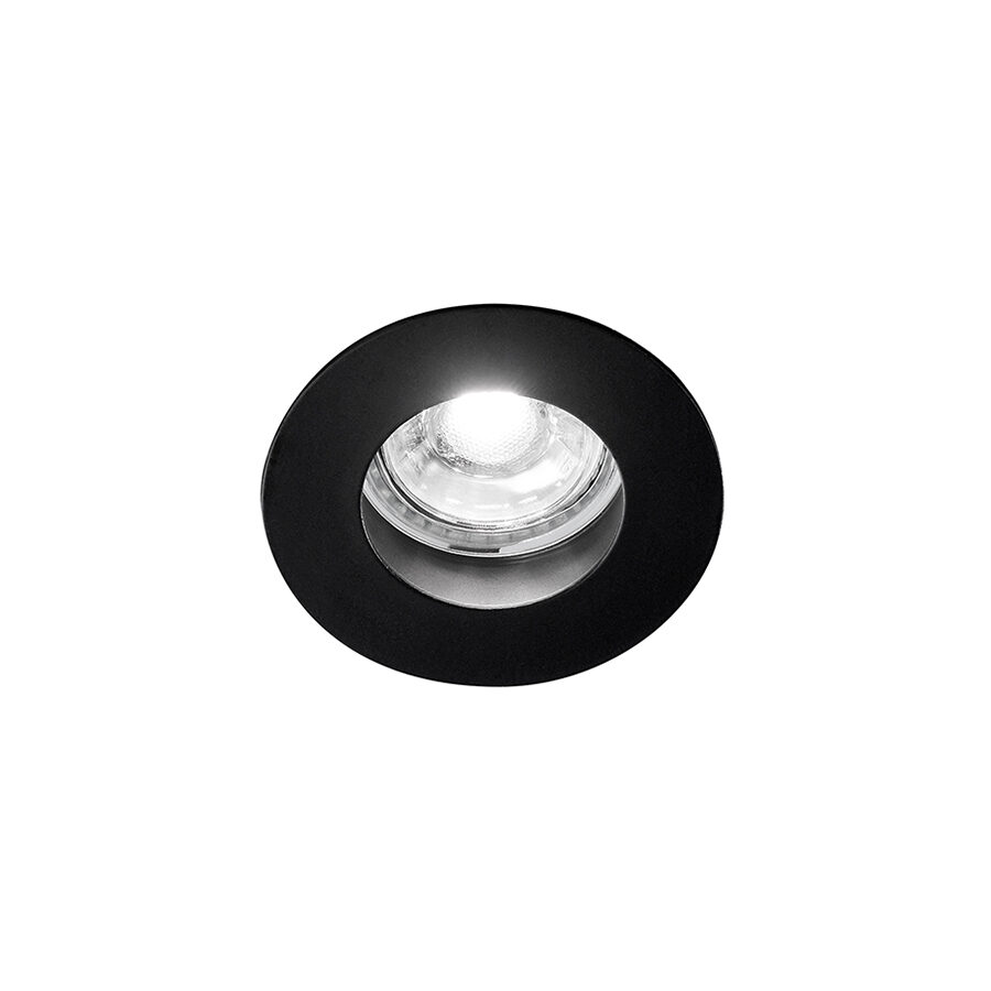 Round aluminum recess spotlight ø79x37 - Black